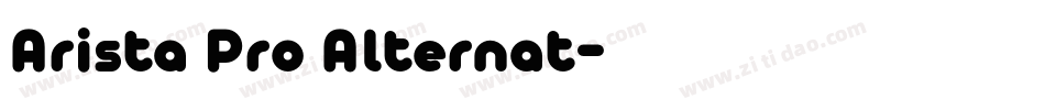 Arista Pro Alternat字体转换